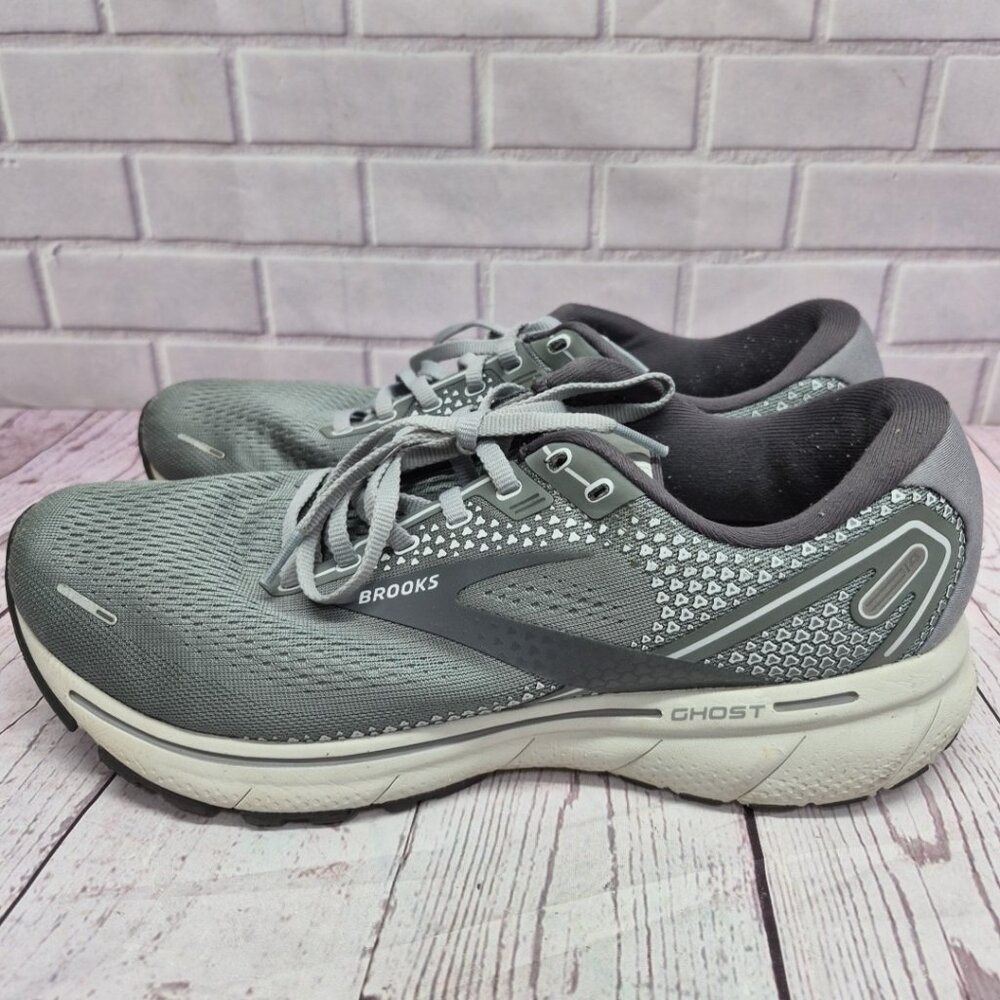 Brooks Ghost 14 1103692E067 Medium Gray Running Sneakers Shoes Mens Size 11 2E - Picture 4 of 10